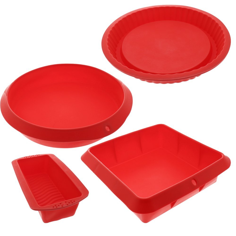 Bakeware Set Baking Molds 4 Nonstick Silicone Bakeware Set With