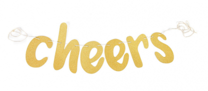 Cheers Banner Gold Shimmery for all of your Celebration ...