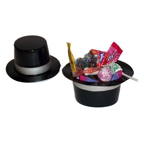 Dozen Mini Black Plastic Top Hat Birthday Party Favor Novelty Party Supply Factory