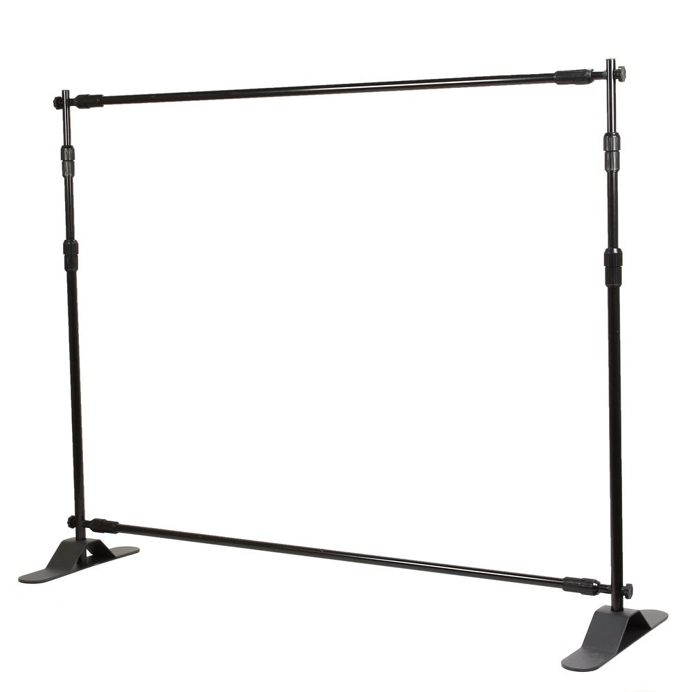 Step and Repeat 8x8' Banner Stand Adjustable Telescopic Trade Show Backdrop 