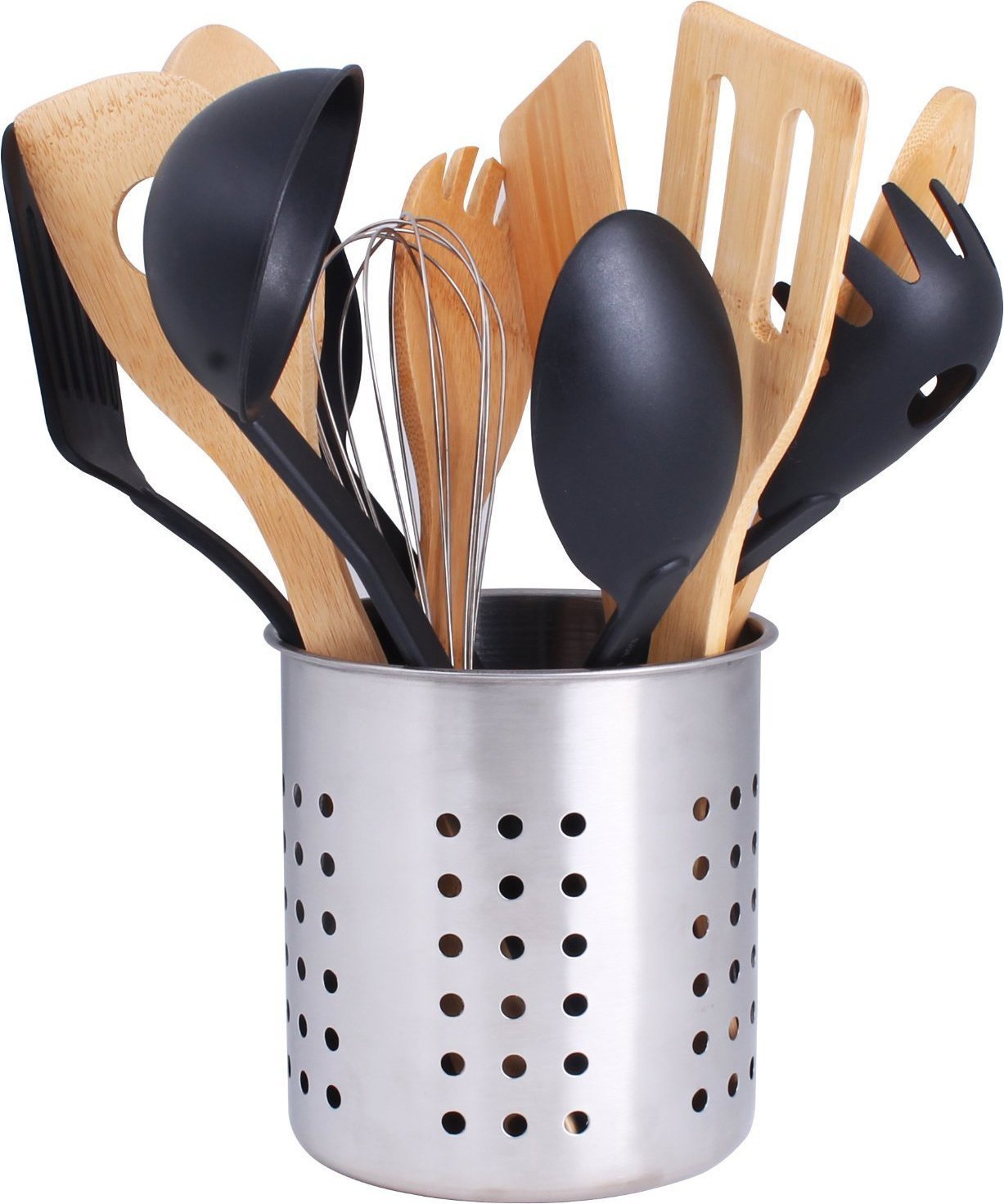 kitchen utensil set with holder