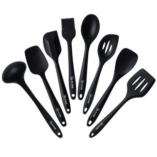 black silicone spatula