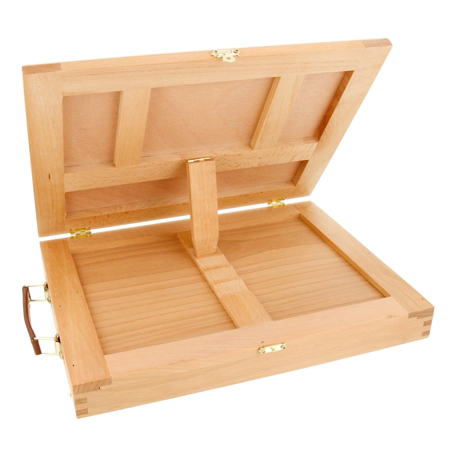 US Art Supply Solid Solana Adjustable Wood Desktop Table Easel with Drawer 