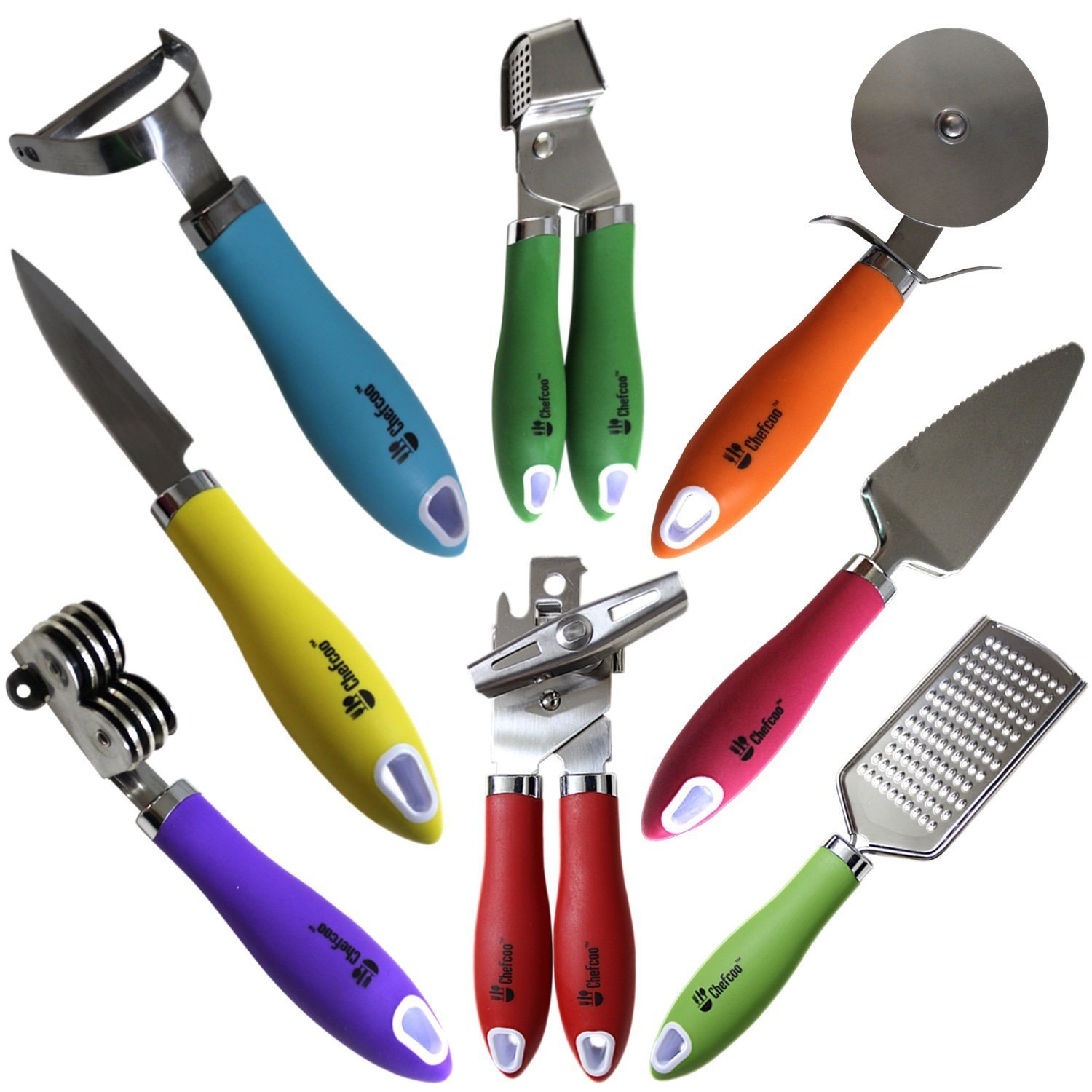 8 Pieces Kitchen Gadget Tools Set by Chefcoo™ – Stainless-Steel ...