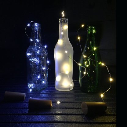 Cork Lights for Wine Bottles 6 Pack, Bizoerade 30inch/ 75cm 15 LED