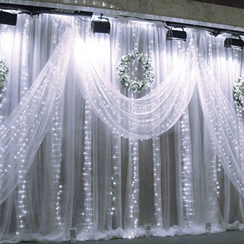 LE LED Window Curtain Icicle Lights, 306 LED String Fairy Lights, 9.8ft x 9.8ft, 8 Modes