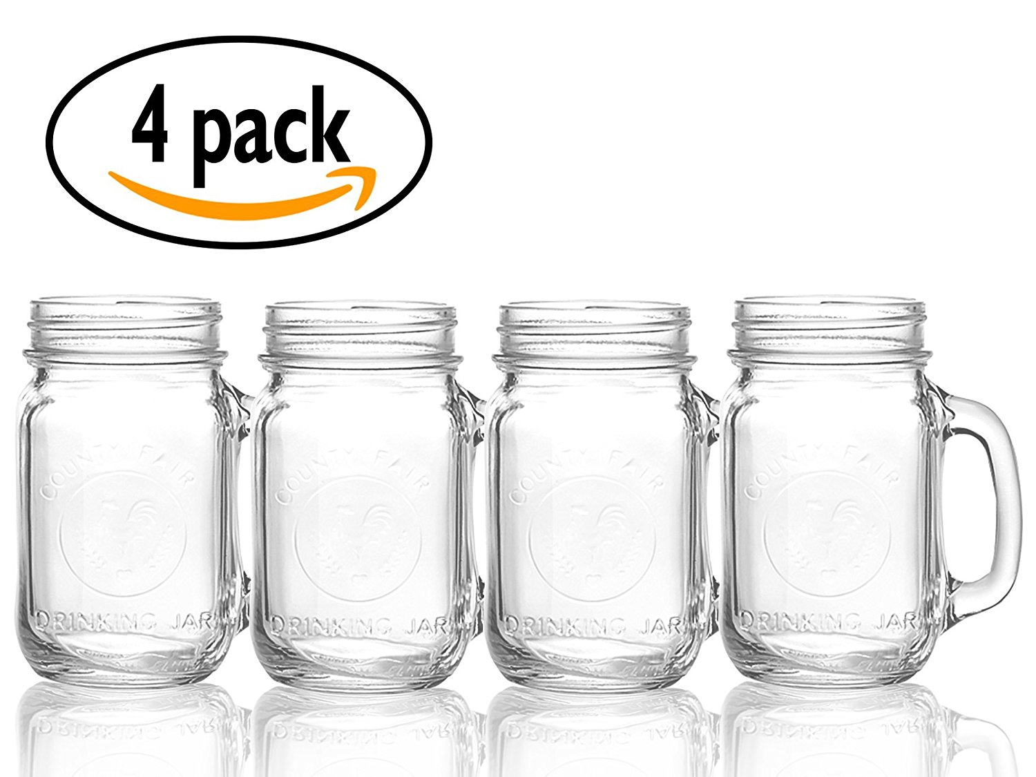 Favors Great For Gifts Mason Jar 4 Ounce Mugs Candles And Crafts Set of 12 Glasses With Handles And Leak-Proof Lids Drinks