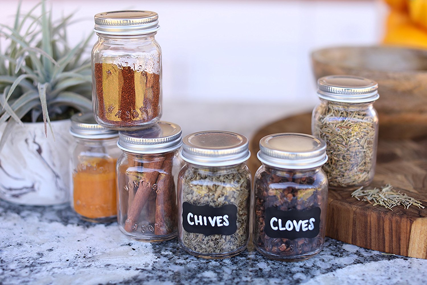 chalk spice jars