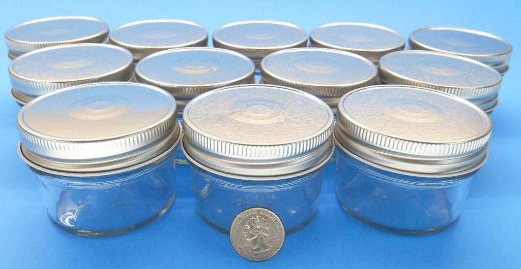 (Set of 12) 4 oz Mason Jars with Smooth Sides -Easy to Label with