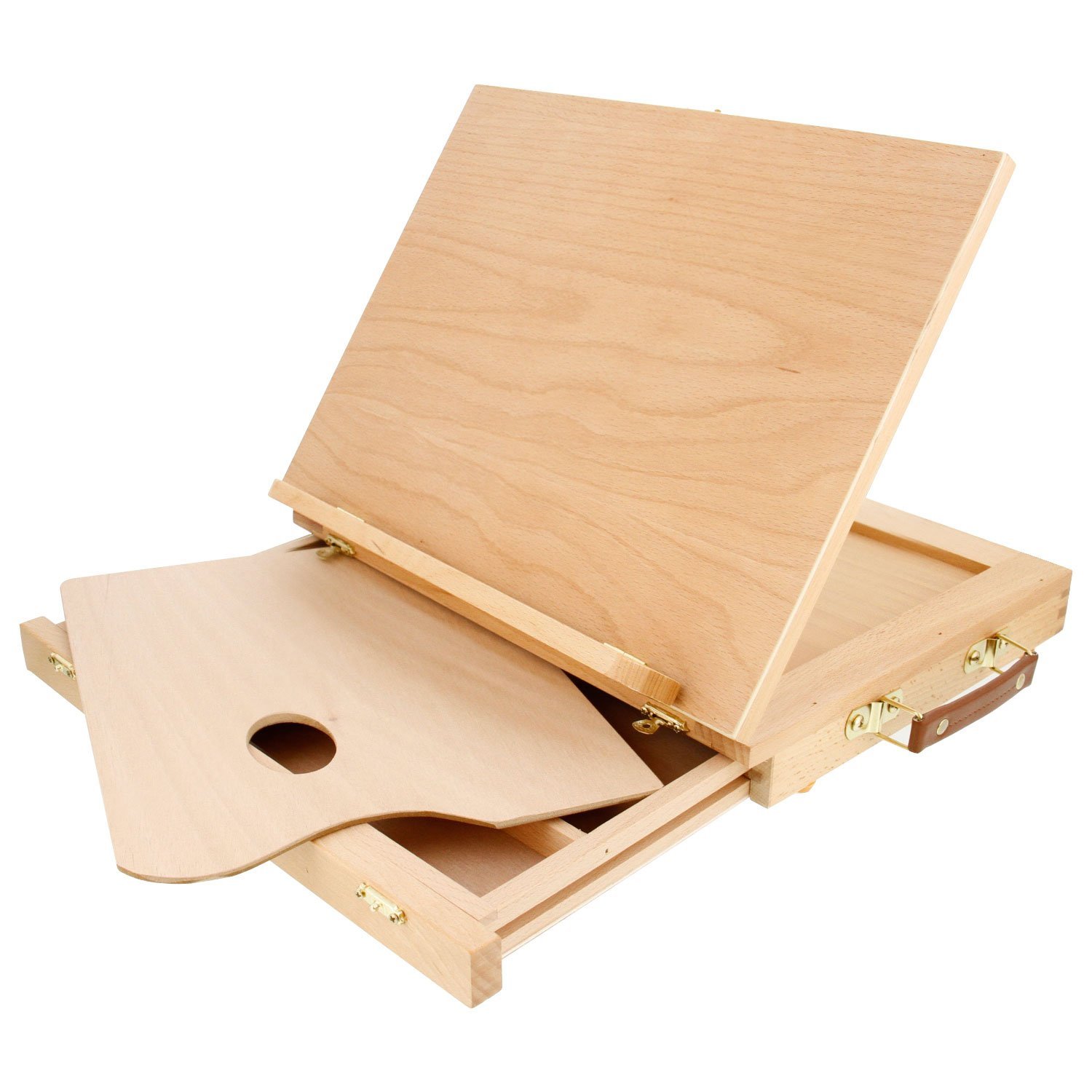 Us Art Supply Solid Solana Adjustable Wood Desktop Table Easel