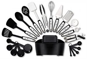 Dreaming About All Your Kitchen Tools Organized COMPLETE 22 Stainless Steel Home Kitchen Tools And Gadgets Set Tools Holder By GR Kitchen 300x202 