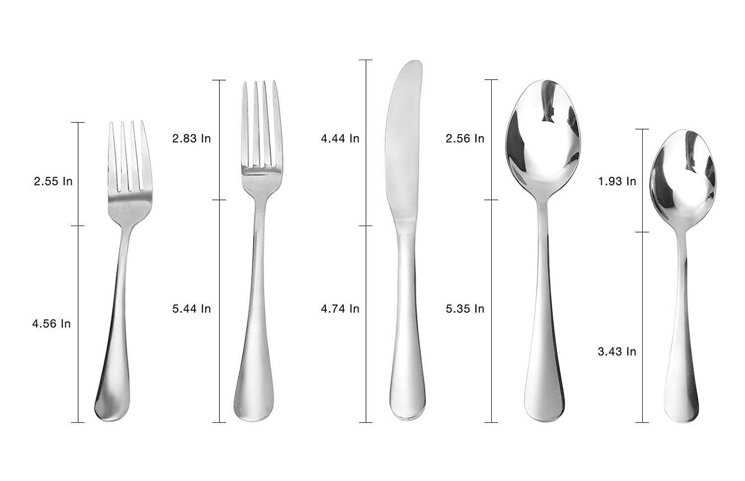 Flatware Set, MCIRCO 5Pieces Spoons Set 18/8 HeavyDuty Stainless