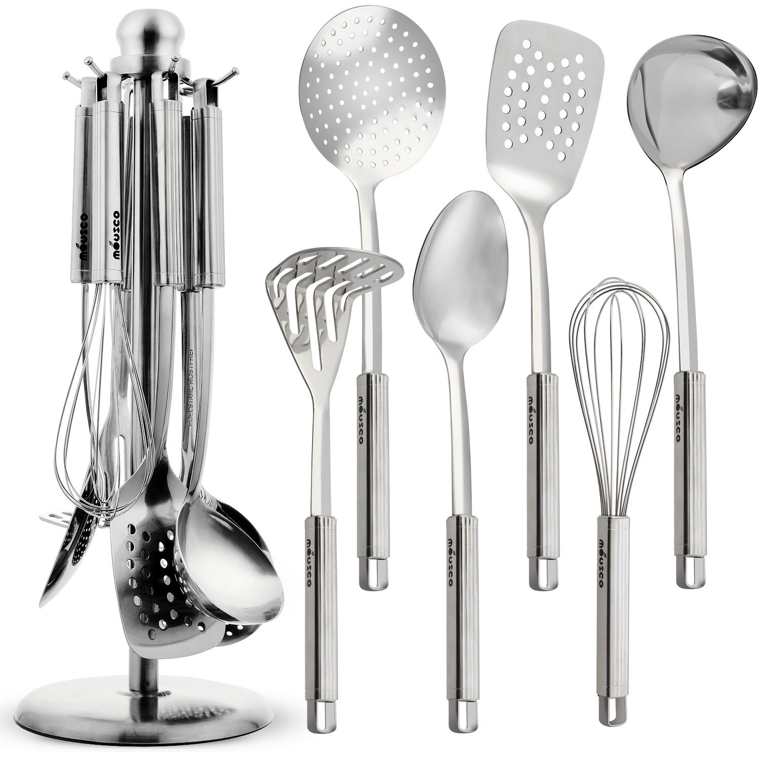 kitchen utensil set with holder