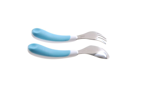 Teal OXO Tot Training Fork/Spoon Set 