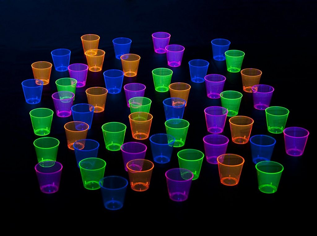 Party Essentials Hard Plastic 1-Ounce Shot Glasses, 50-Count, Assorted ...