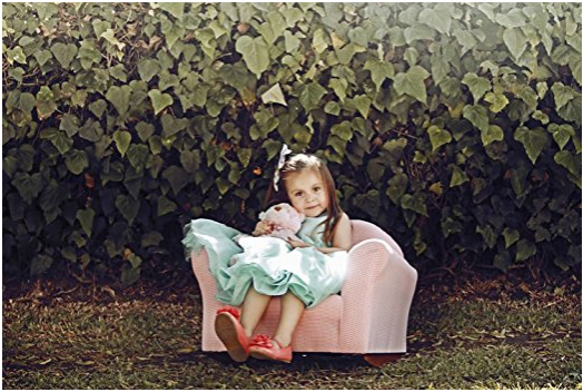 Lavender KEET Roundy Kids Chair Gingham 