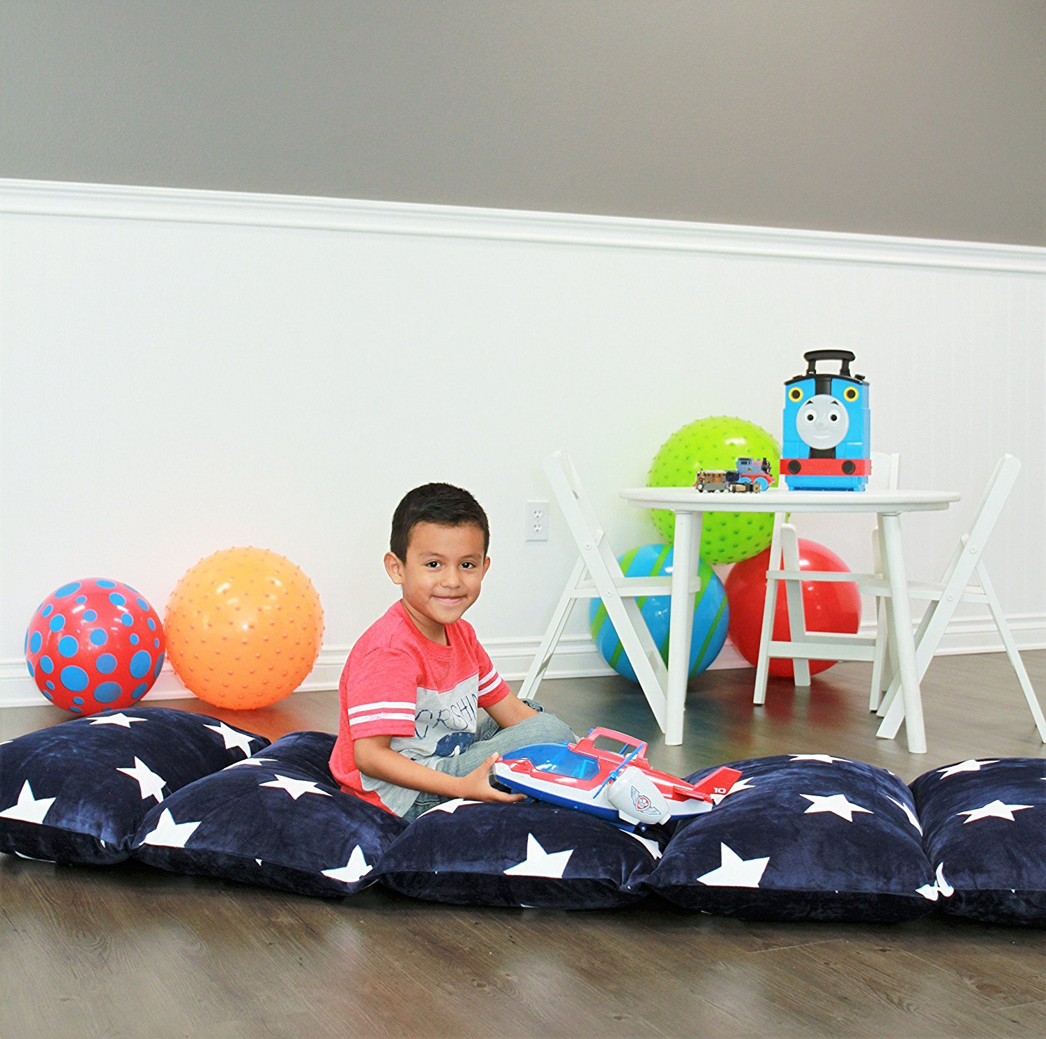 Kids Floor Pillow Fold Out Lounger Fabric Cover For Bed And Game