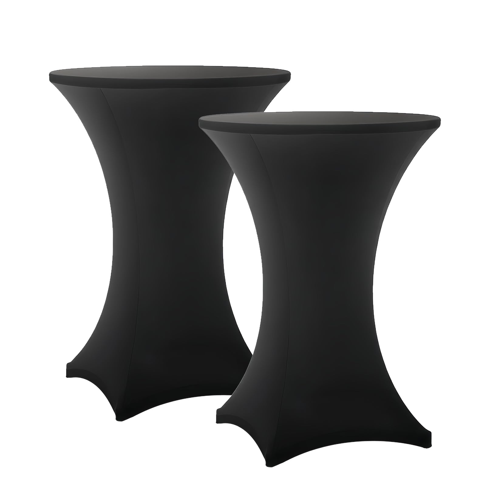 Lemict Cocktail Table Covers - 2 Pack 32x43 Inch Table Cloth - Black