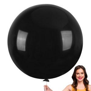 RUBFAC Black Giant Balloons 6pcs 36 Inch Jumbo Latex Balloon