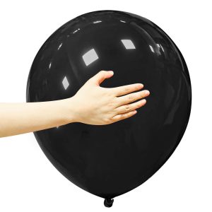 18 Inch Black Balloons 12 Pack Large Latex Party Balloons