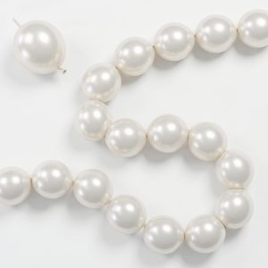 Pearl White Linking Balloons for Wedding Bride Shower Mermaid Party Decor