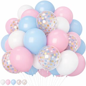 HILAVO Pink and Blue Balloons 12 Inch Gender Reveal Latex Party Balloons