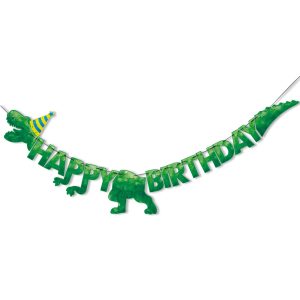 WERNNSAI Watercolor Dinosaur Birthday Banner Dino Birthday Decorations