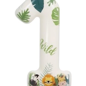 FamGift Wild Animal Number 1 Birthday Candle, Wild One Birthday Decorations