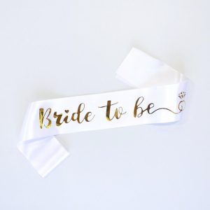 Luwigs Bride to Be Sash for Bridal Shower Bachelorette Party Wedding