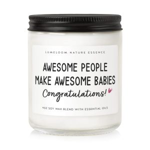 LUMELOOM Gender Reveal Gifts- 9oz Lavender Scented Soy Wax Candle