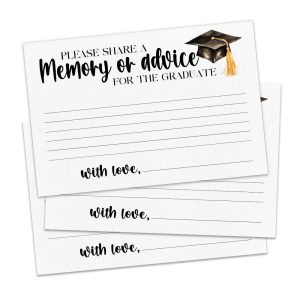 WPBRU 30 Pcs Graduation Advice Cards 2026 Graduation Party Favors, Share A Memory or Advice for The Graduate Cards, Graduation 2026 Decorations And Supplies(4 X 6)-A04