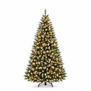 IDEALHOUSE Prelit Christmas Tree 6ft, 250 Warm White LED Lights, 850 Tips