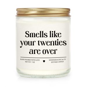Niyewsor 30th Birthday Gifts for Women Men, 30th Birthday Candle