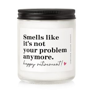 LUMELOOM Retirement Gift for Woman, Men- 9oz Lavender Scented Candle
