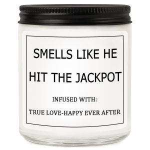 RIZOOCE Bridal Shower Gifts for Bride, Bride to Be Engagement Gift for Couples Women, Funny Wedding Lavender Candles
