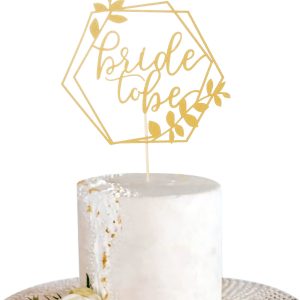 Bride To Be Gold Cake Topper For Engagement Desserts Bachelorette Party