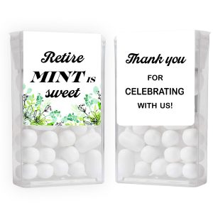Retirement Favor Stickers for Mint Boxes: 80 Pcs, Stickers Only
