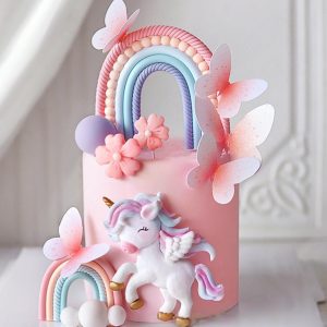 Pony Unicorn Cake Decoration Unicorn Cake Toppers Pony Rainbow Cake Toppers