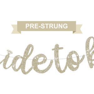 RICHHHA Glitter Champagne Bride to Be Banner,Pre-Strung Bridal Shower Sign Garland,Bachelorette Party Decoration Wedding Shower Party Supplies(No DIY)