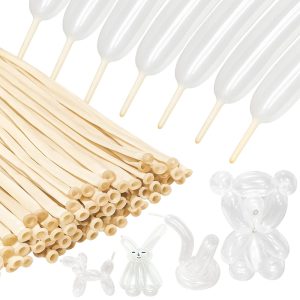 100Pcs clear 260 Balloons Clear Long Skinny Latex Balloon for Animal Ballons, Premium Quality Balloons for Beginners…
