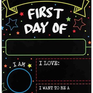 First Day Last Day of School Sign - Double Sided Dry Erase Board - 12" x 8"