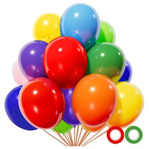 KUULBELA Rainbow Balloons 110 Pack 12 Inch Assorted Color Ballons Helium Latex Balloons for Birthday Wedding Party Balloons for Kid's-Multi.