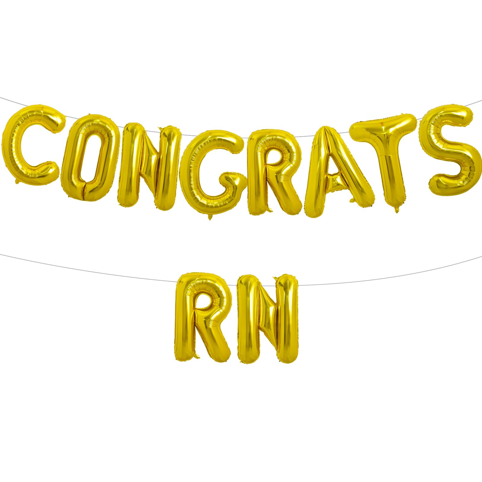 TONIFUL 2026 Nurse Graduation Decorations Gold Congrats RN 2026 Balloons 16 Inch RN 2026 Banner Class of 2026 RegisteGold Nurse Balloons Decorations 2026 Nursing Graduation Party Supplies