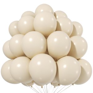 White Sand Latex Party Balloons 12 Inch Beige Cream Balloons Gender Reveal