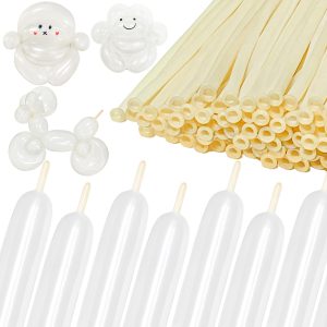 KAWKALSH 260 Clear Long Balloons for Animals, Thickening Skinny Latex Twisting for Arch Modeling Magic Clown…