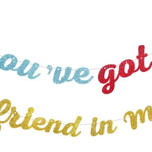 2 Strings Pre-Strung Glitter Cartoon You've Got A Friend in Me Banner