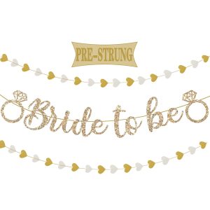 Pre-Strung Bride to Be Banner Bridal Shower Decorations Bachelorette Party