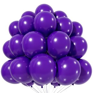 Dark Purple Balloons, 12 Inch Royal Purple Latex Party Balloon