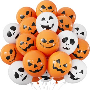 Haolongfa Halloween Balloons, 12 In Ghost Balloon for Halloween Party Decor