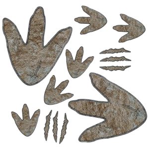 90 Pieces Dinosaur Decor Dinosaur Footprints Floor Decals Peel and Stick Track Stickers Removable Tracks Wall Decals Vinyl Footprints Wall Decal for Baby Nursery Bedroom Home Decor